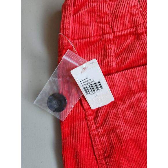 NWT Maeve The Colette Cropped Corduroy Wide Leg Pants Sz 24 Tall Red #7C415 - Picture 6 of 10